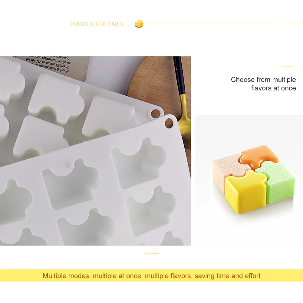

20-hole Puzzle French Mousse Cake Silicone Mold Silicone Baking Mould for Chocolate Pudding Ice Cream