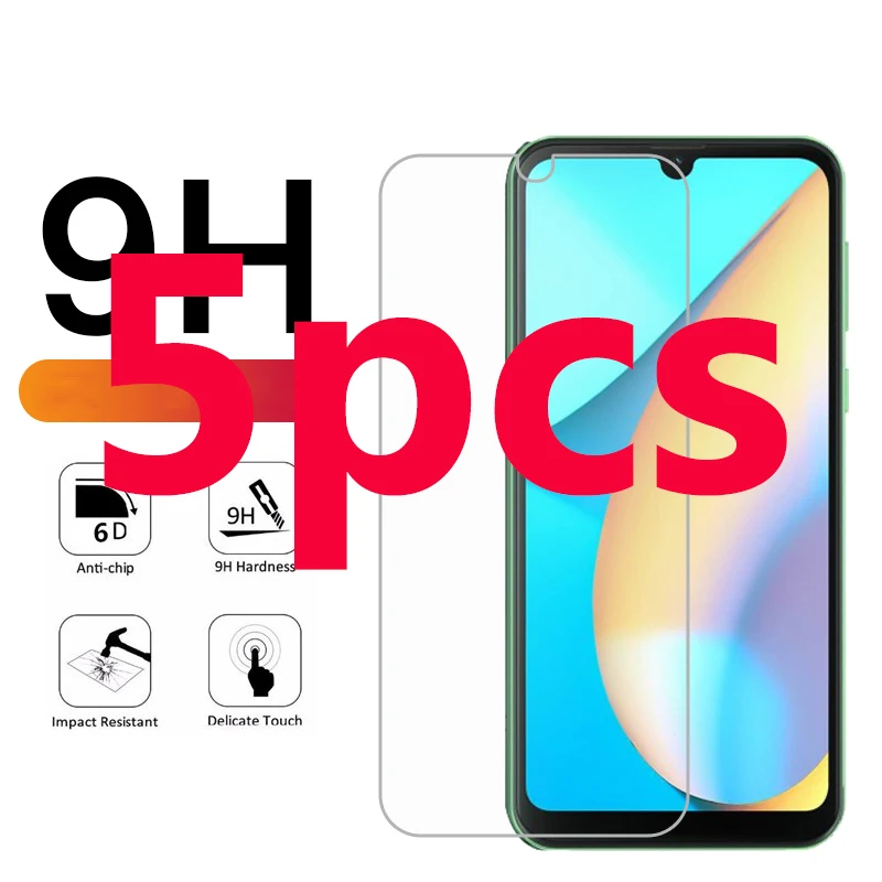 

5pcs tempered glass guard on the for blackview oscal c20 pro protective glass screen protector film for blackview oscalc20 glass