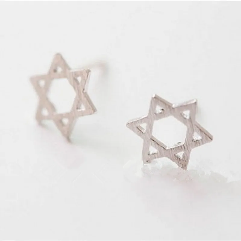 

Trendy Hollow out Hexagonal Geometric Design Star Stud Earrings 30PCS/LOT