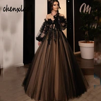 a line evening dress tulle sweetheart off the shoulder floor length formal evening lace wedding party long robe de soiree