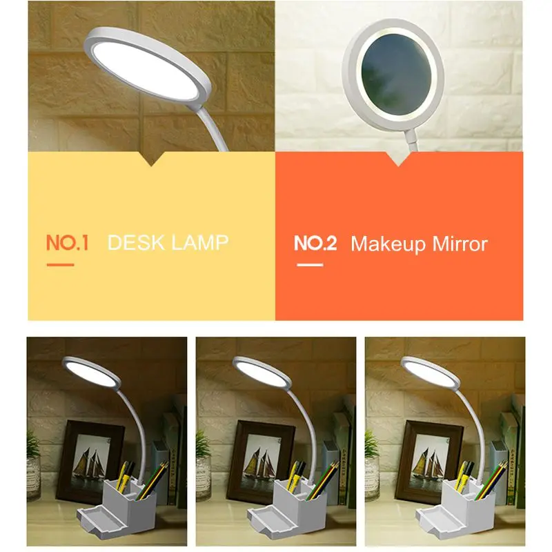 Гибкий светодиодный перезаряжаемый контейнер для ручек настольная лампа