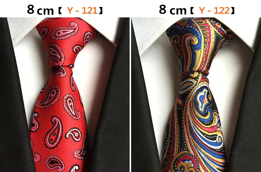 8 см галстуки в клетку с пейсли для мужчин классический деловой цветочный