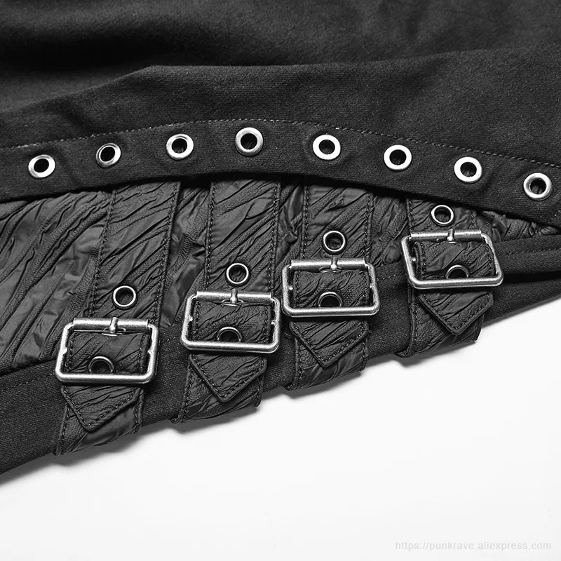 Брюки мужские в стиле Панк RAVE черные облегающие ковбойские эластичные штаны панк