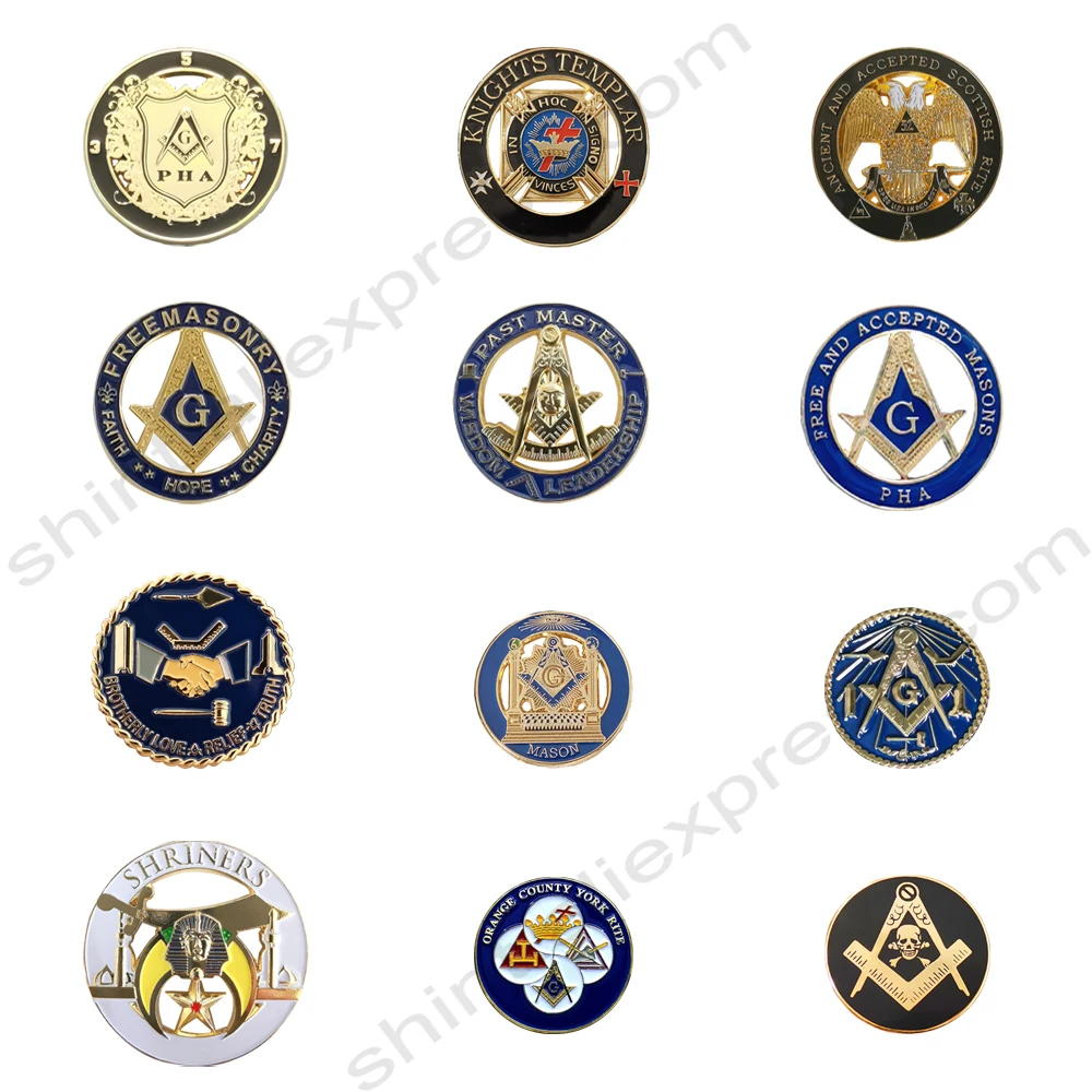 Masonic значок булавки на лацканы вера надеюсь древняя мудрость памятная мастерская