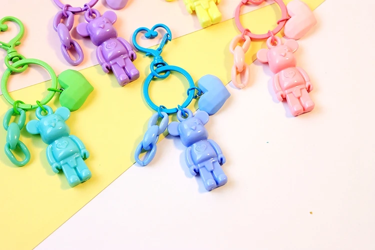 DIY смешанные цвета аниме мультфильм Popobe мрачный медведь подвеска из смолы