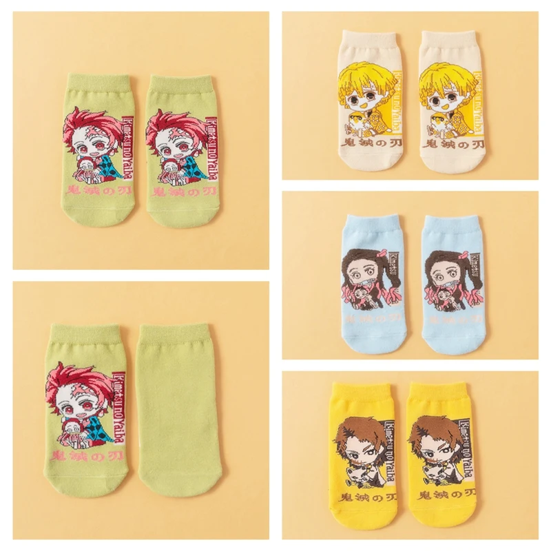 

New Demon Slayer Kimetsu no Yaiba Hashibira Inosuke Kamado Tanjirou Nezuko Cosplay Sock Kids Adult Ankle Cotton Socks Stockings