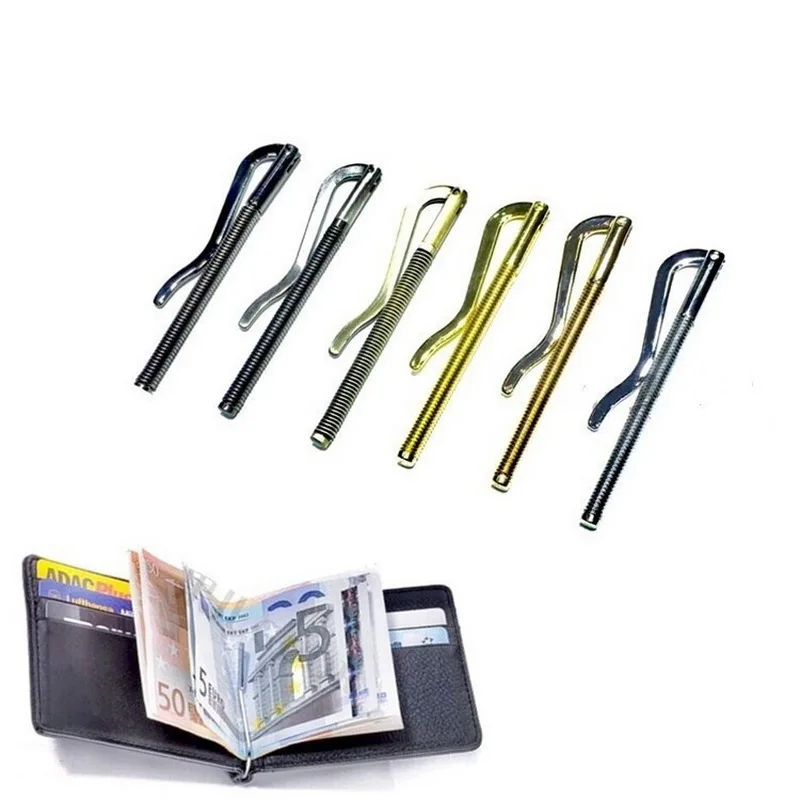 Кошелек для мужчин женщин унисекс металлический двойной зажим денег кошелек