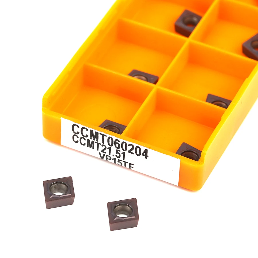 

High quality Carbide inserts CCMT060204 VP15TF CCMT060204 UE6020 CCMT060204 US735 CNC lathe turning insert Strong wear-resistant