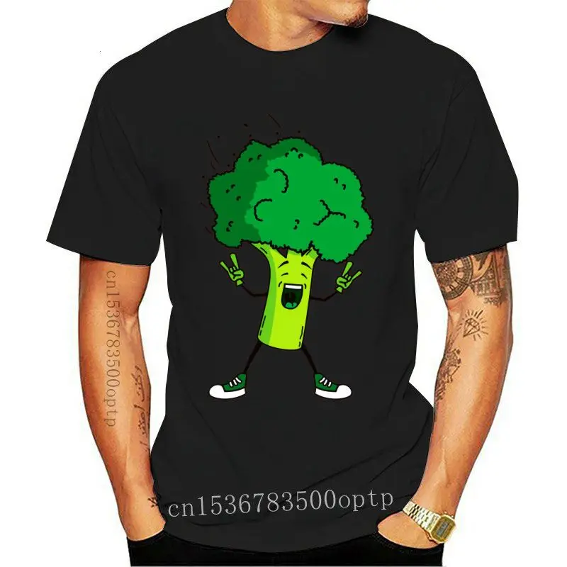 

New Funny T-shirt Mens Broccoli Rocks Tshirt Hip Hop Pure Cotton Men Top T Shirts Design Short Sleeve Tees Fashionable Printed S