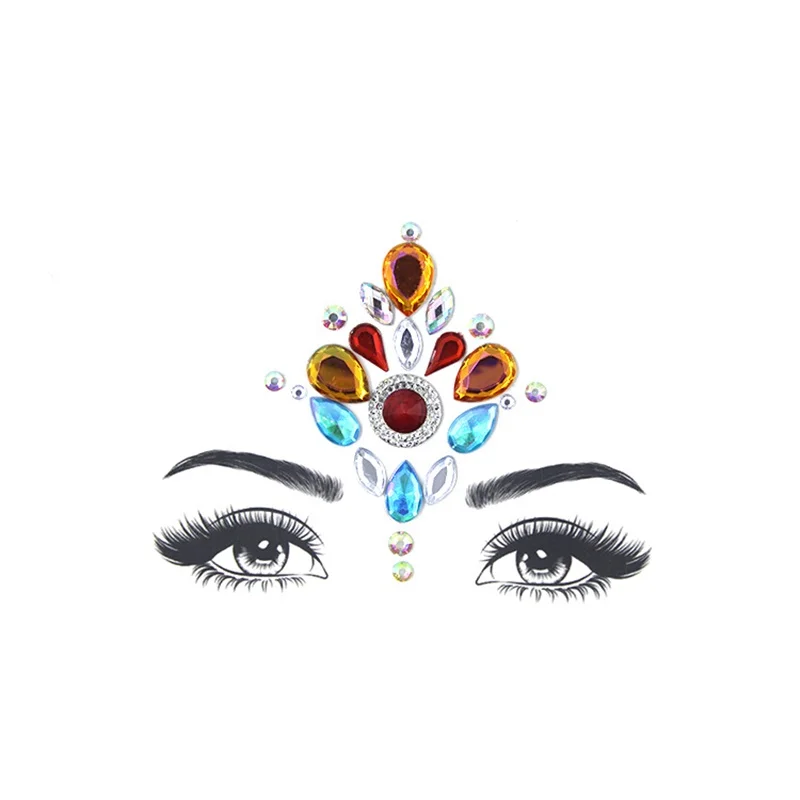 Временные тату наклейки Стразы с блестками украшения для лица драгоценности