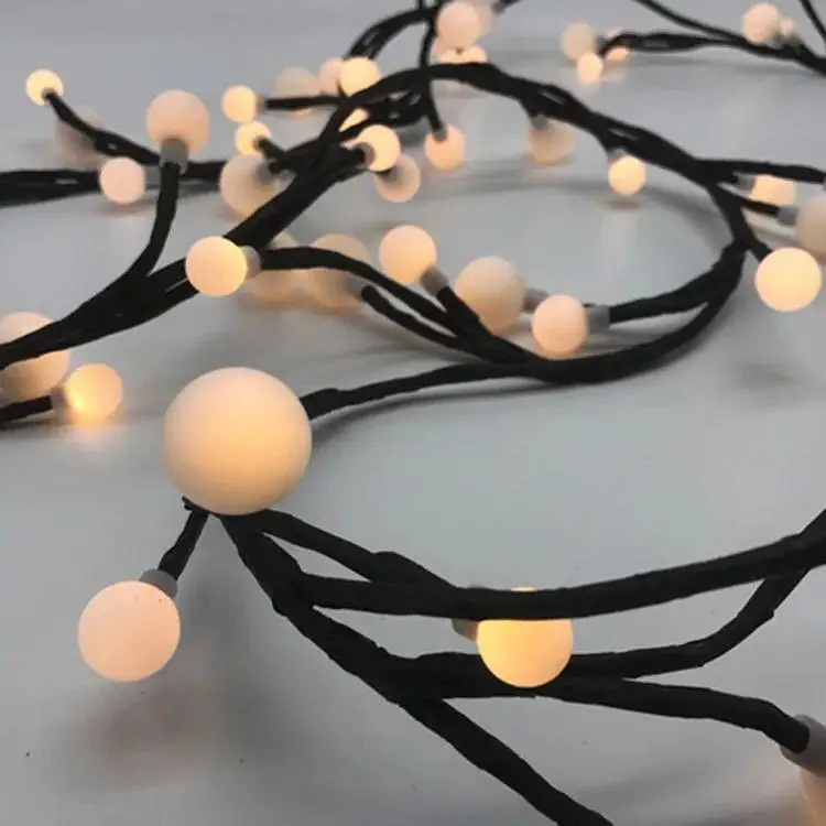 Новый 100 светодиодов ротанга форма большой небольшой шарик гирлянды для