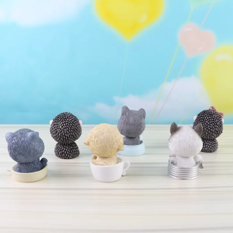 Украшение для автомобиля креативные милые куклы с виброголовкой украшения