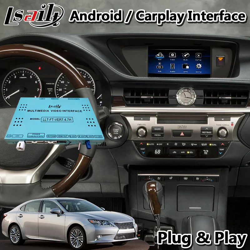 Lsailt Android Carplay интерфейс для Lexus ES350 ES модель 2014 2018 с управлением мышью