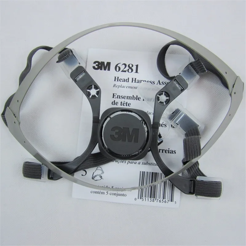 3M 6281 повязка на голову комбинация 6100/6200/6300 противогаз респиратор Сменные аксессуары с эластичным противопылевым покрытием фитинги фиксированный ремень