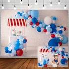 Avezano день рождения торт разбивать фоны Baby Shower Синий воздушный шар щенок лапа мальчик фон фотостудия фото фотография Декор