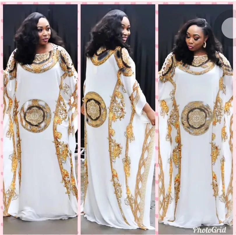 Европейское и американское свободное платье с принтом Африканское взрывное