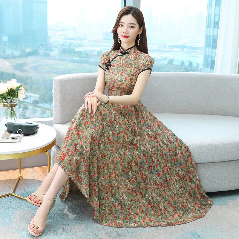 

2021 plus size dress, slim long dress, round neck short sleeve dress