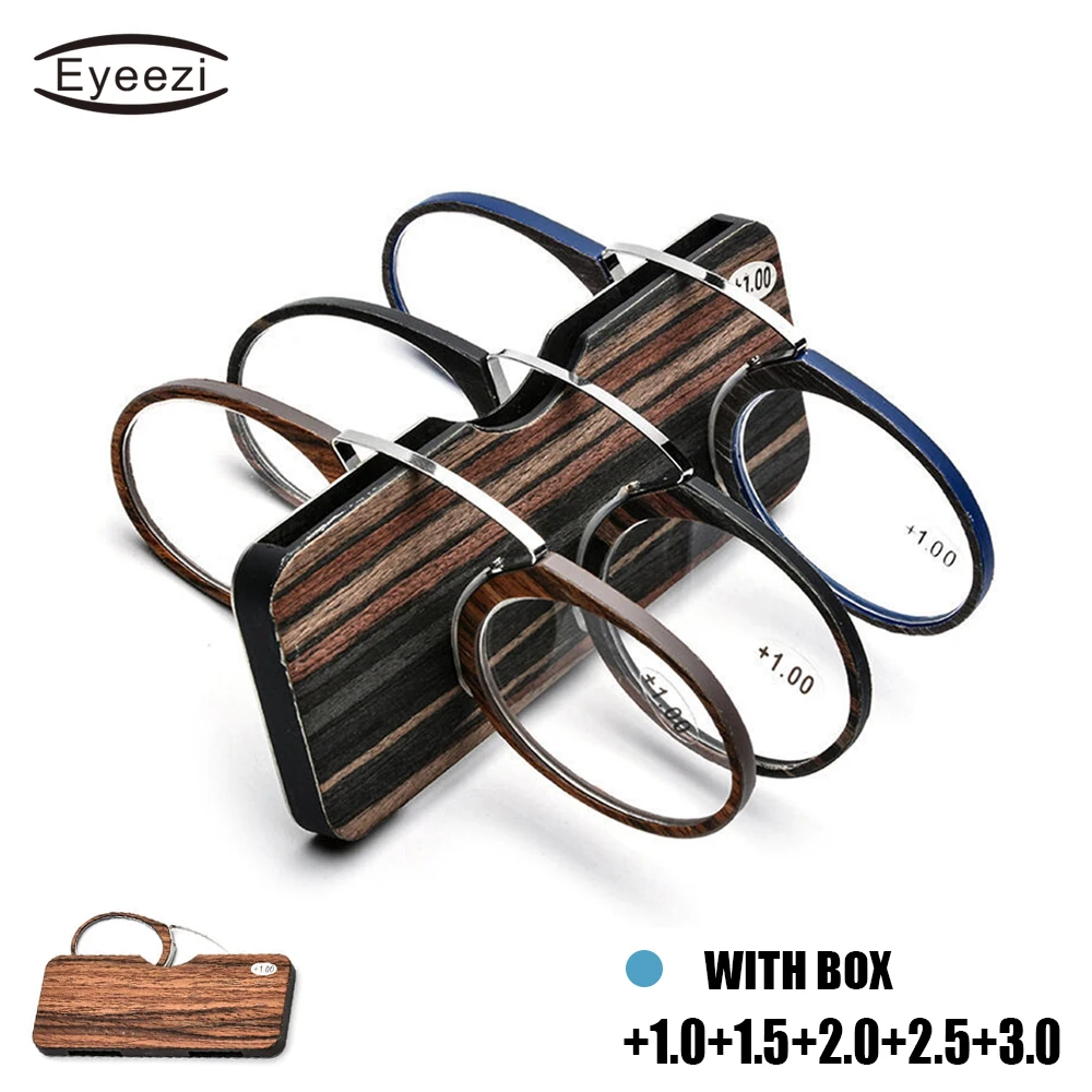 

Eyeezi TP90 Reading Glasses with Box Portable For Men Women Magnifying Nose Clip Prescription Eyewear +1.0-3.0 очки для чтения