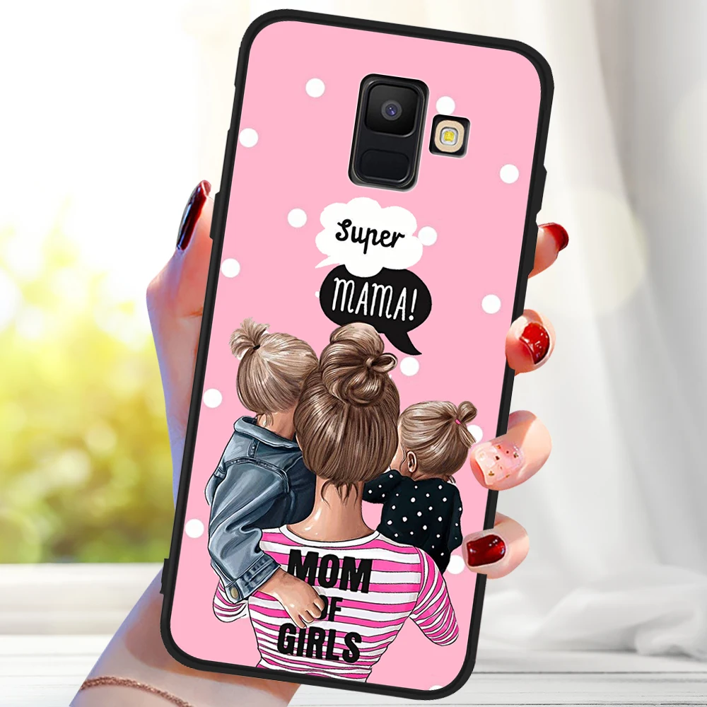 Супер Мышь для мамы с дочкой детские мягкие для samsung Galaxy A9 A8 A7 A6 A5 A3 J3 J4 J5 J6 J8 плюс M30 A40S A10 A20E чехол Крышка