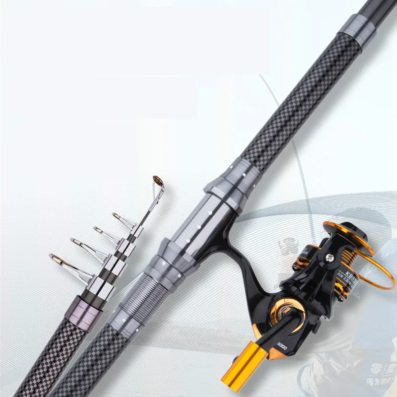2.1M -4.5M Telescopic Fishing Rod Super Hard Rock Wedkarstwo Olta High Carbon Distance Throwing Pole Spinning Stick Fishing Tool enlarge