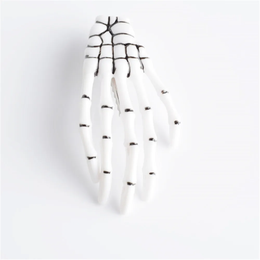 Новинка модная заколка для волос в виде скелета и черепа стиле зомби панк ужас