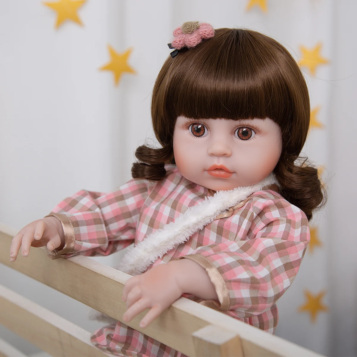 

KEIUMI 19 Inch Reborn Baby Dolls Silicone Full Body Many Accessories Look Lifelike Bebe Reborn For Kid Children's Day Gift