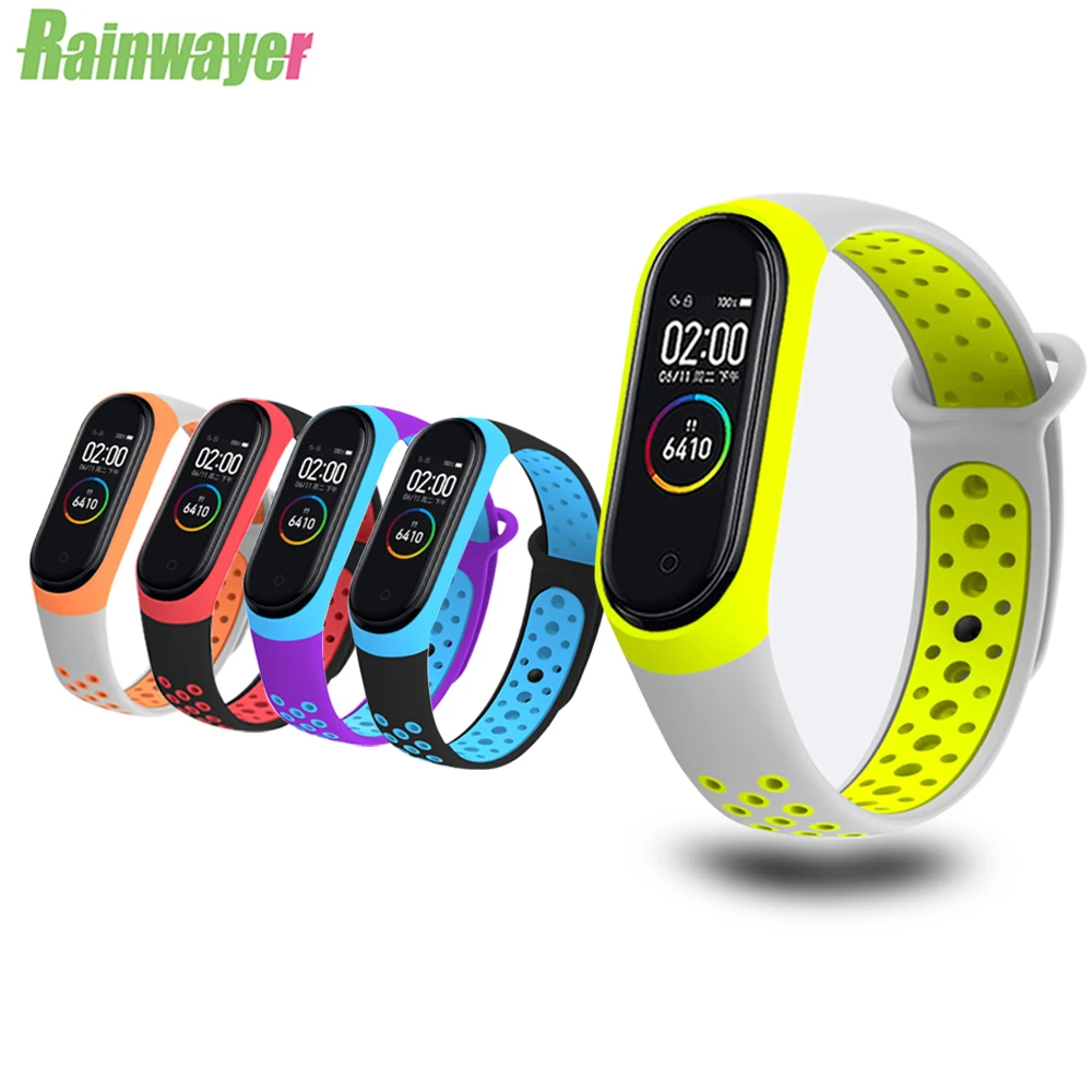 Ремешок силиконовый для Xiaomi Mi Band 5 4 спортивный сменный Браслет наручных часов 3 M3