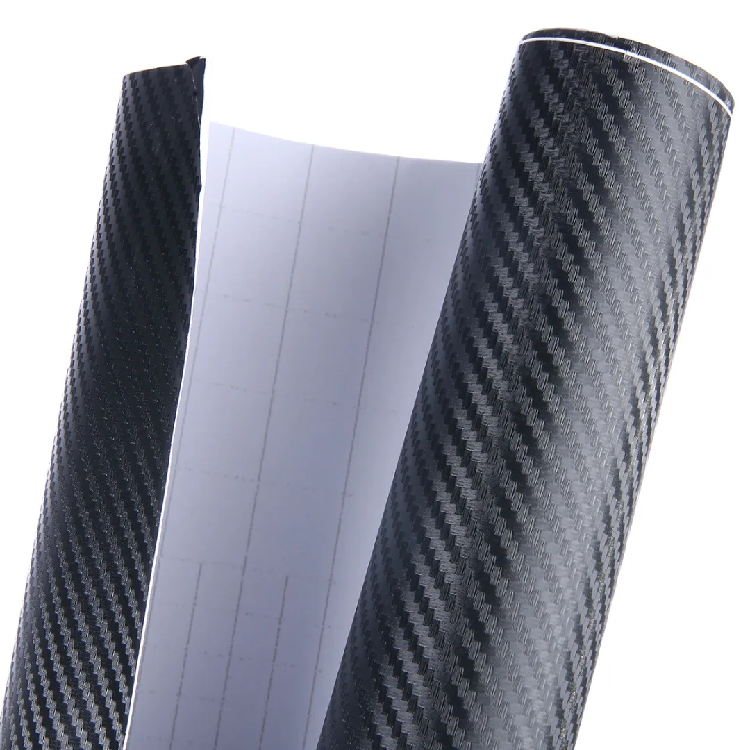 Mayitr 1 шт. 3D Матовый Черный углеродное волокно виниловая оберточная наклейка 3