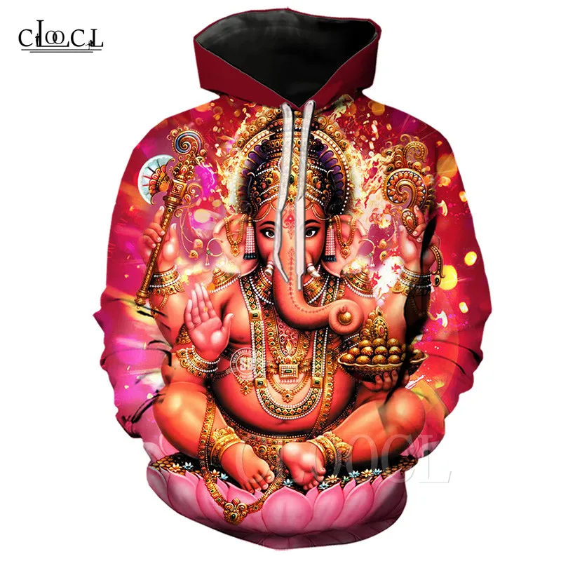 

Ganesha God of Wisdom Hot Sale Hoodie Men/Women Harajuku Sweatshirt Hoody Top 3D Print Hindu Lord Ganesha Hoodie Couple Pullover