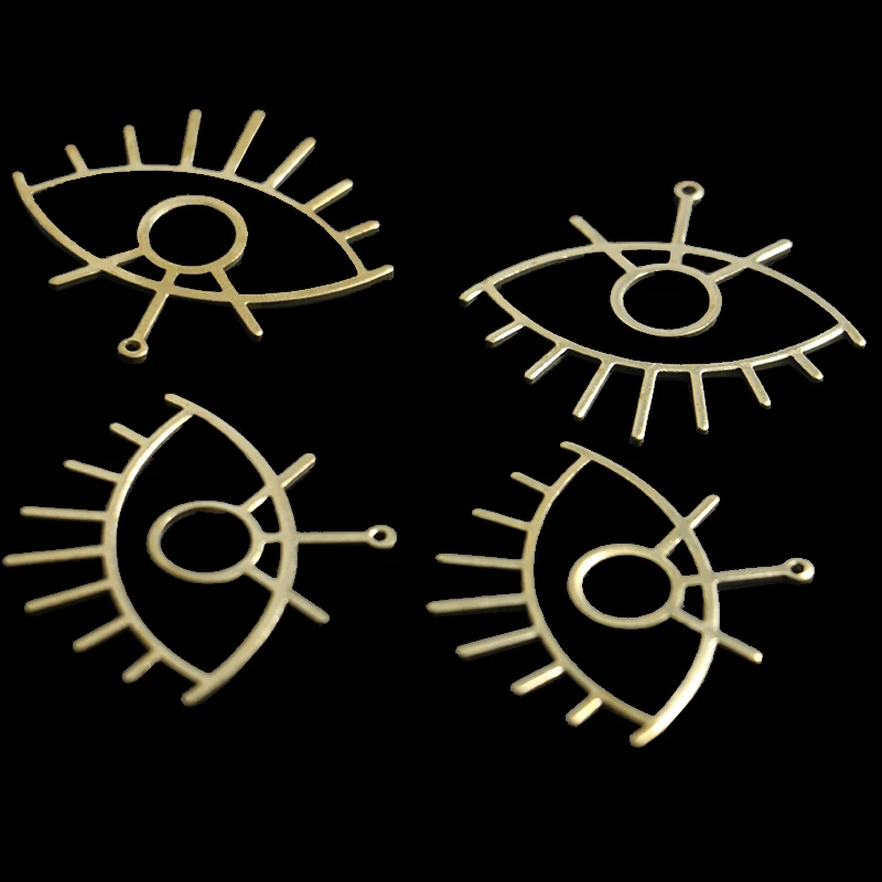 

38.4 * 41.7mm Brass One Pendant Hollow Devil's Eye Pendant Female Fashion Jewelry Accessories DIY Necklace Pendant
