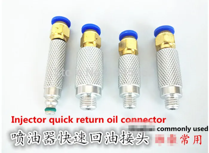 

Common rail injector return pipe joints,4 pcs oil return connectors, test injector essential quick return oil connector