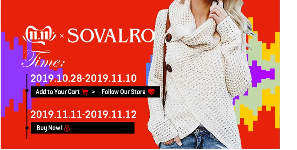 Sovalro осенние однотонные женские повседневные толстовки с открытыми плечами, двухслойные Женские топы с длинным рукавом, асимметричная верхняя одежда на пуговицах