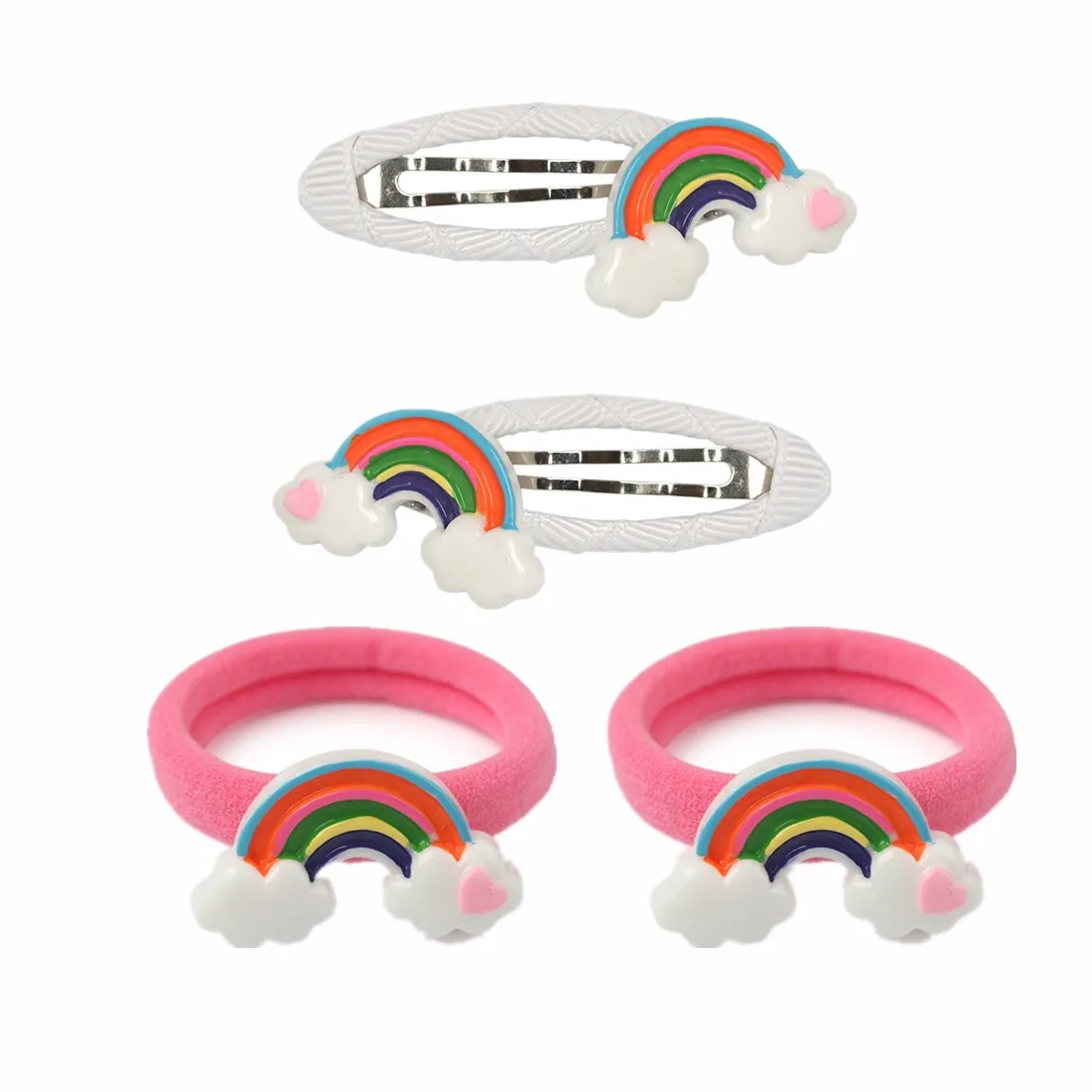 8 XIMA 4pcs/lot Mini Cartoon Flamingo Owl Hairpins Kids Unicorn Hair Ties for Princess Girls Unicorn Hair Band Hair Accessories - Цвет: 8