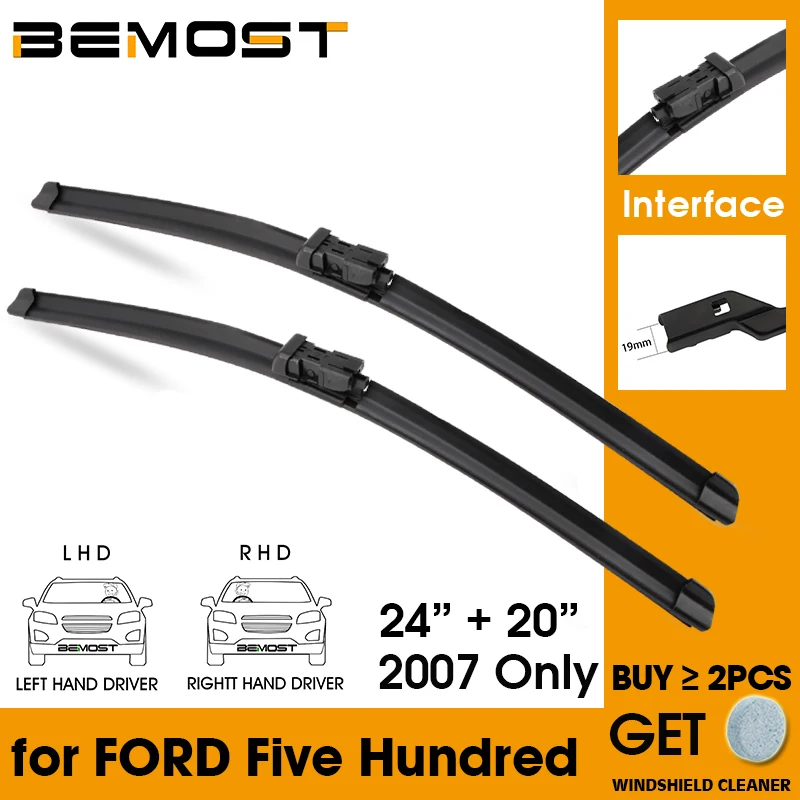 

Car Blade Front Window Windshield Rubber Silicon Refill Wiper For Ford Five Hundred 2007 Only LHD / RHD 24"+20" Car Accessories