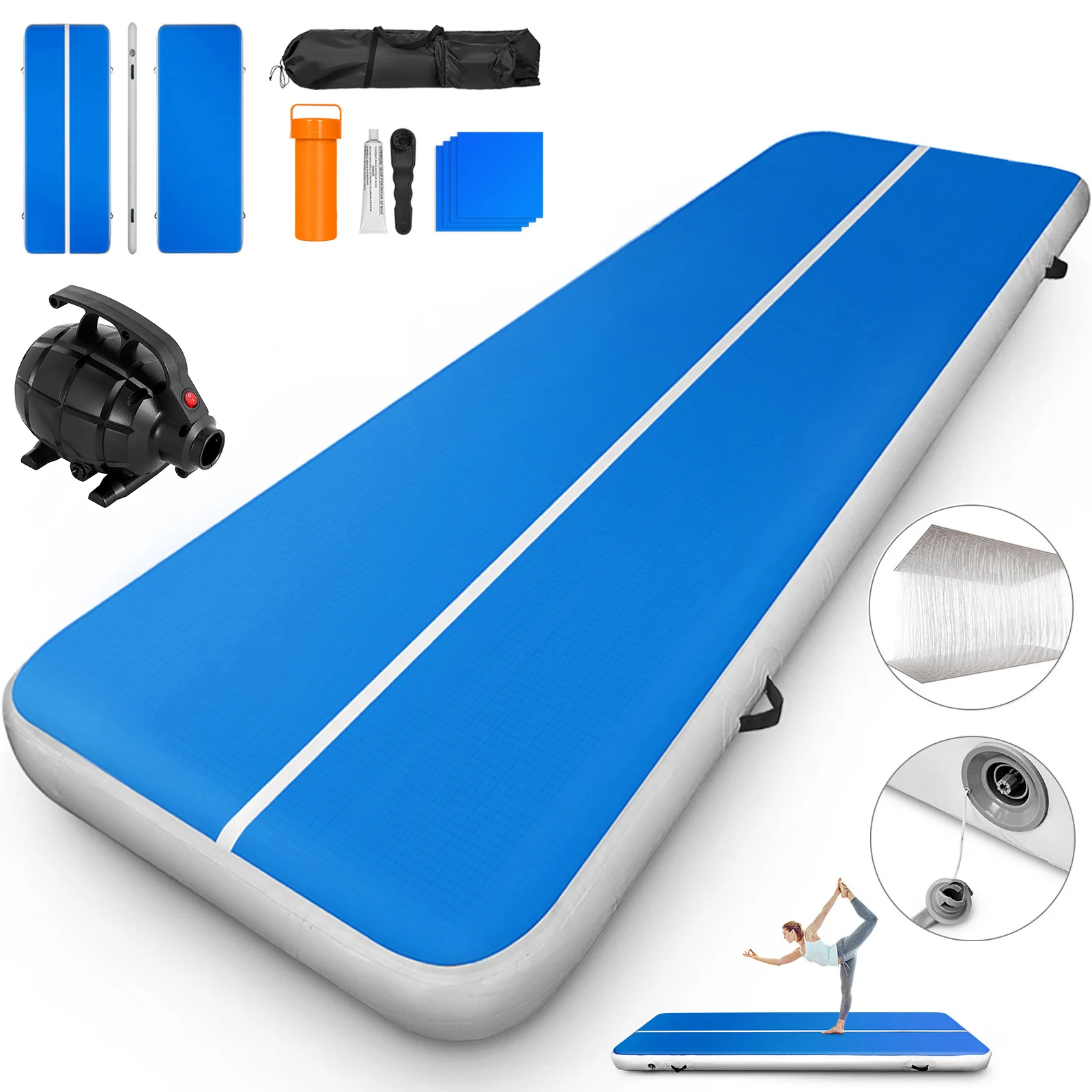 VEVOR 3m 4m 7m Air Track 8 дюймов Airtrack 4 дюйма Tumbling Mat для гимнастики Черлидинга Tumble с