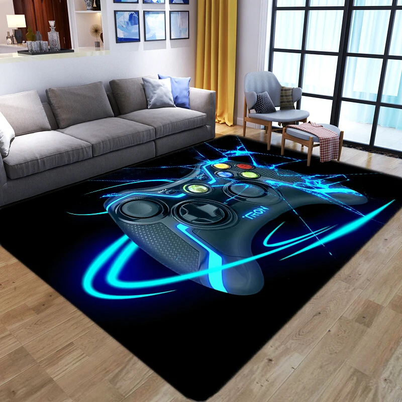 

New Game Controller Rug Child Gamer Crawl Floor Mat Kids Play Area Rugs Cartoon Anime Pattern 3D Printed Carpets for Living Room