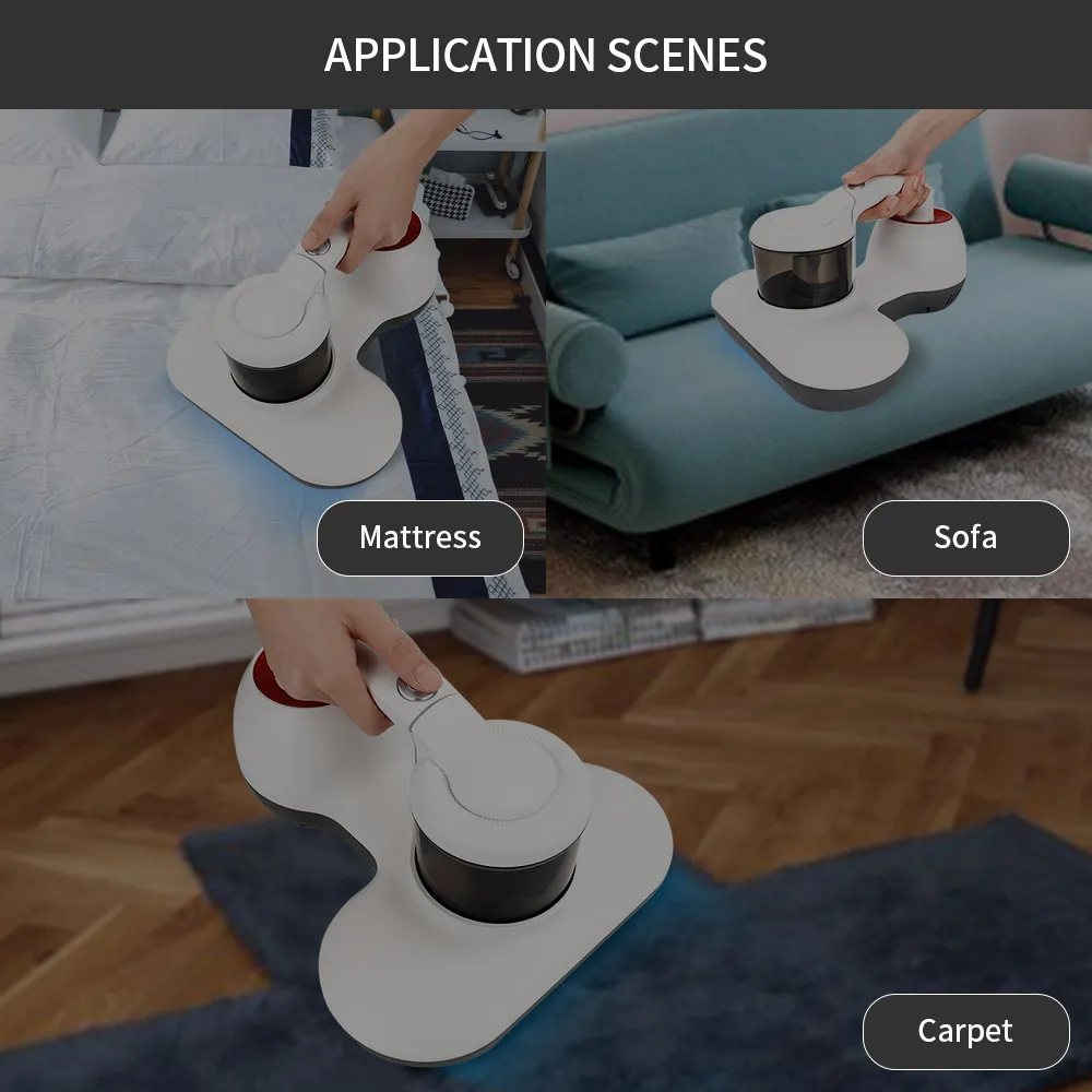 Ручной пылесос 11000Pa с УФ фильтром матрас для удаления клещей Мощное всасывание