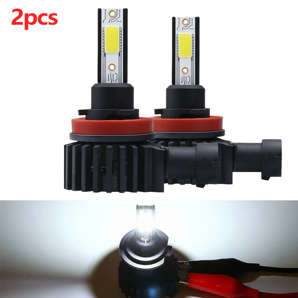 

2pcs Car LED Headlights High Beam Or Low Beam Lamps Black Shell Mini All-in-one H7 D9-COB 40W 6000K 8000LM LED Lamps Accessories
