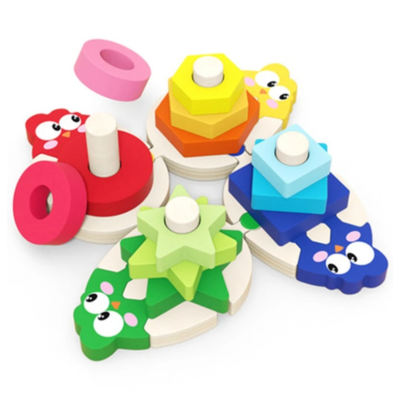 

Пазлы, игрушки, обучающая форма, Геометрическая укладочная головоломка, интеллектуальная геометрическая форма, развивающая игрушка для де...