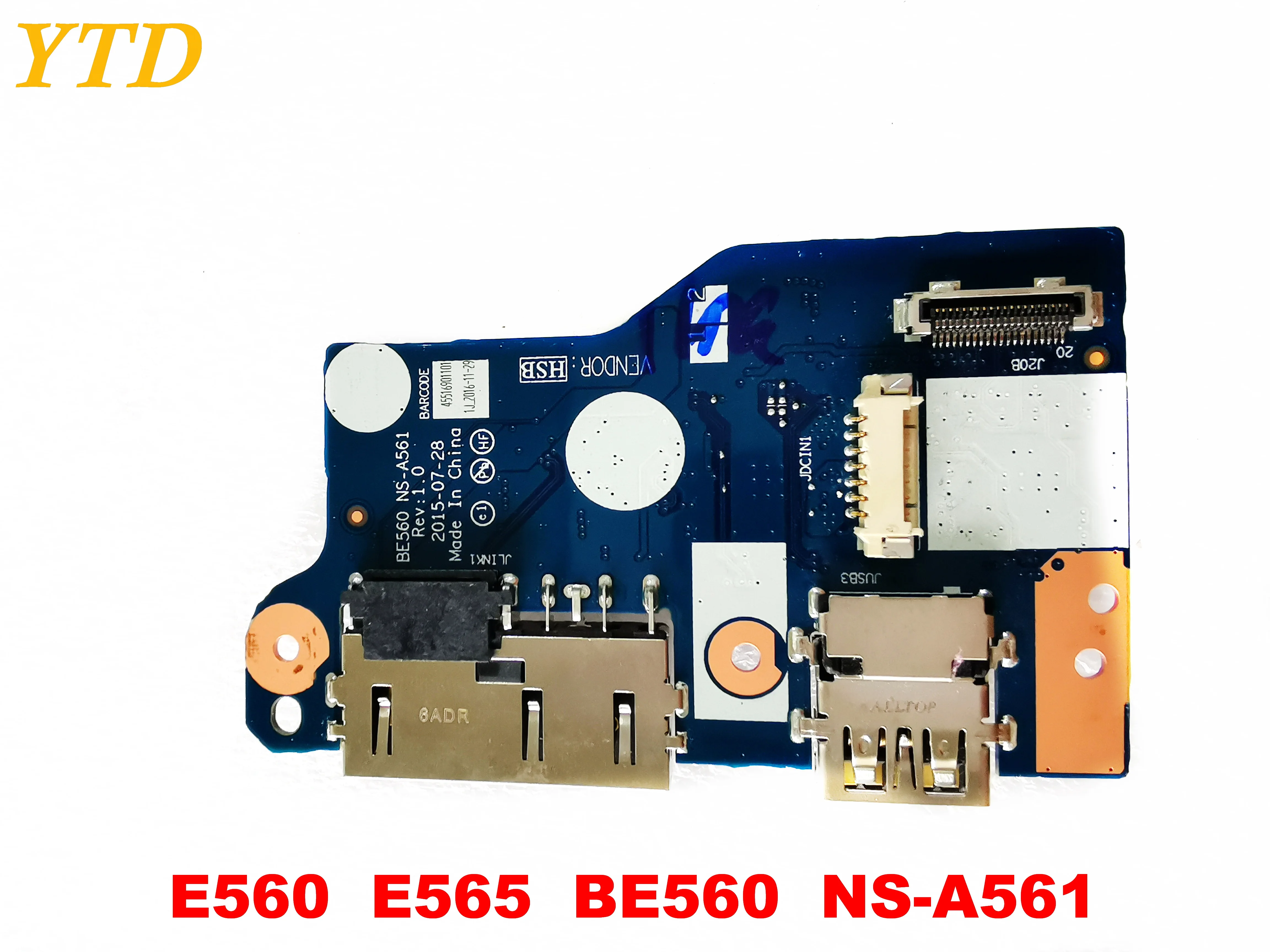 Оригинальный Для Lenovo E560 E565 Плата USB BE560 NS-A561 испытанное хорошее Бесплатная