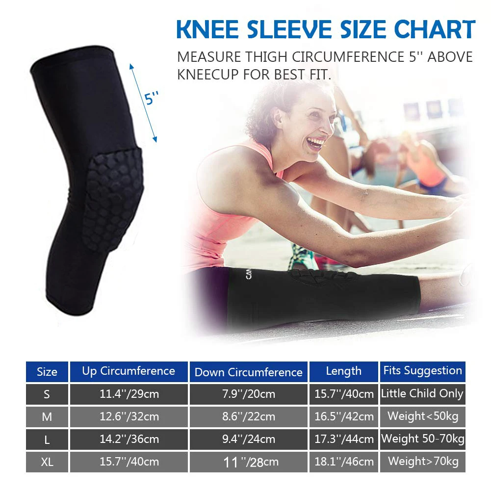 1 шт. колено Поддержка бандажа колодки ячеистые наколенники расширенной сжатия