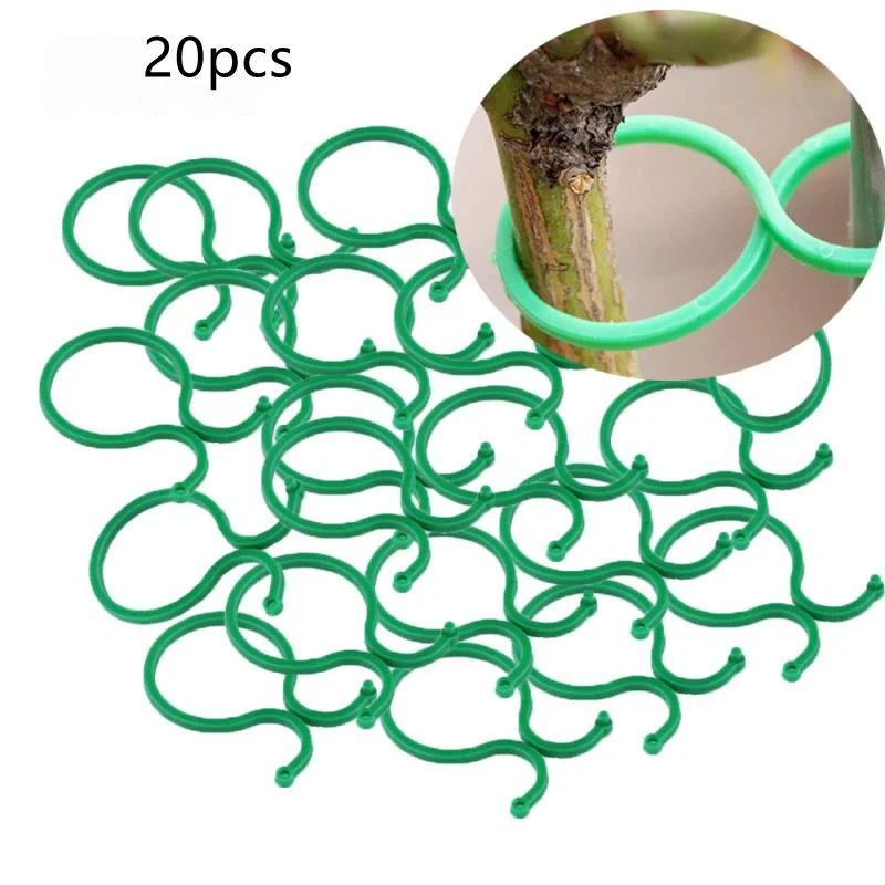 20 штук сад лоза обвязки зажимы завод в комплекте с пряжкой инструменты кольцо