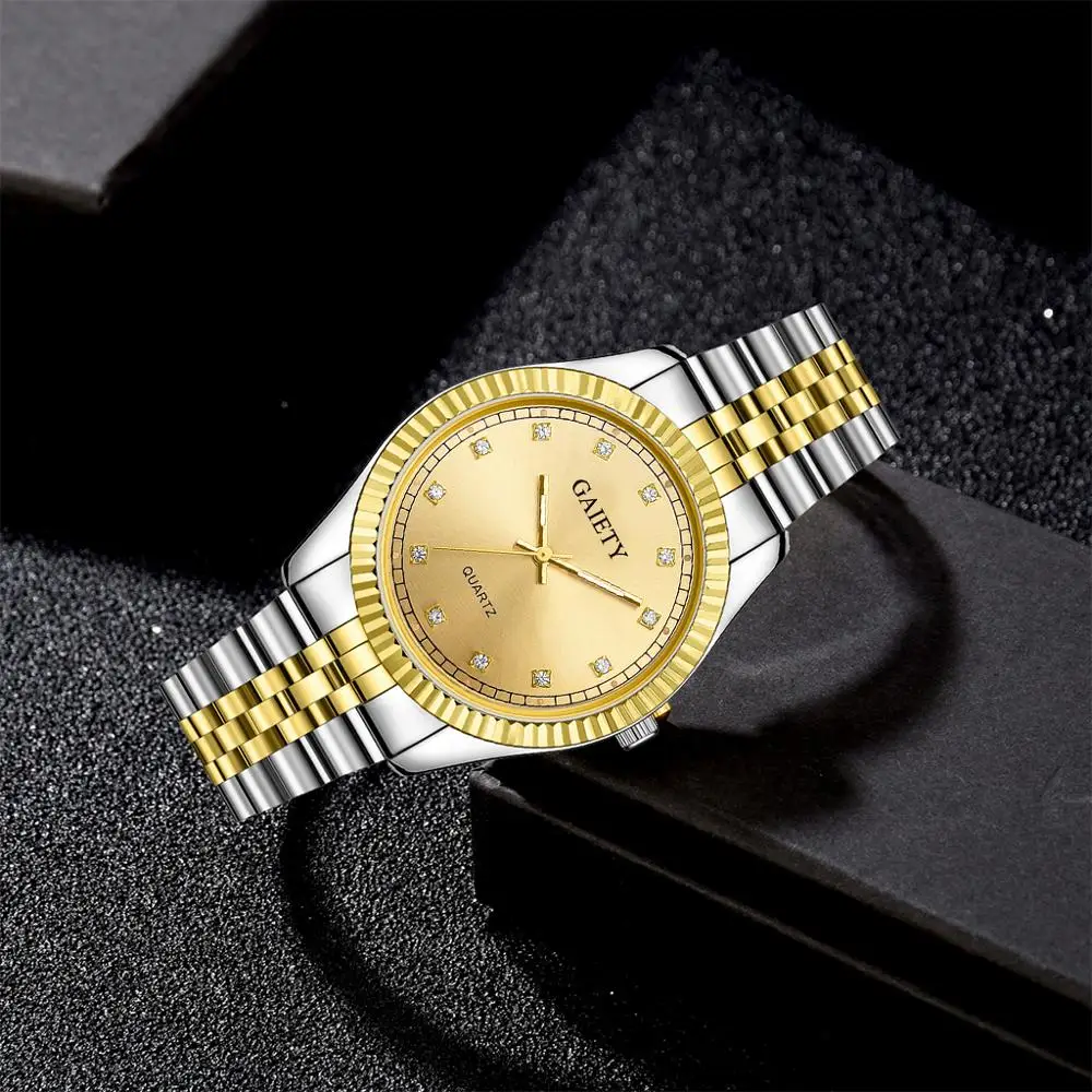 Мужские наручные часы Топ бренд 2020 роскошные для мужчин золотые кварцевые