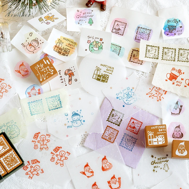 XINAHER винтажные рождественские украшения Дерево Штамп DIY Деревянные и резиновые штампы для скрапбукинга канцелярские товары Скрапбукинг Стандартный штамп