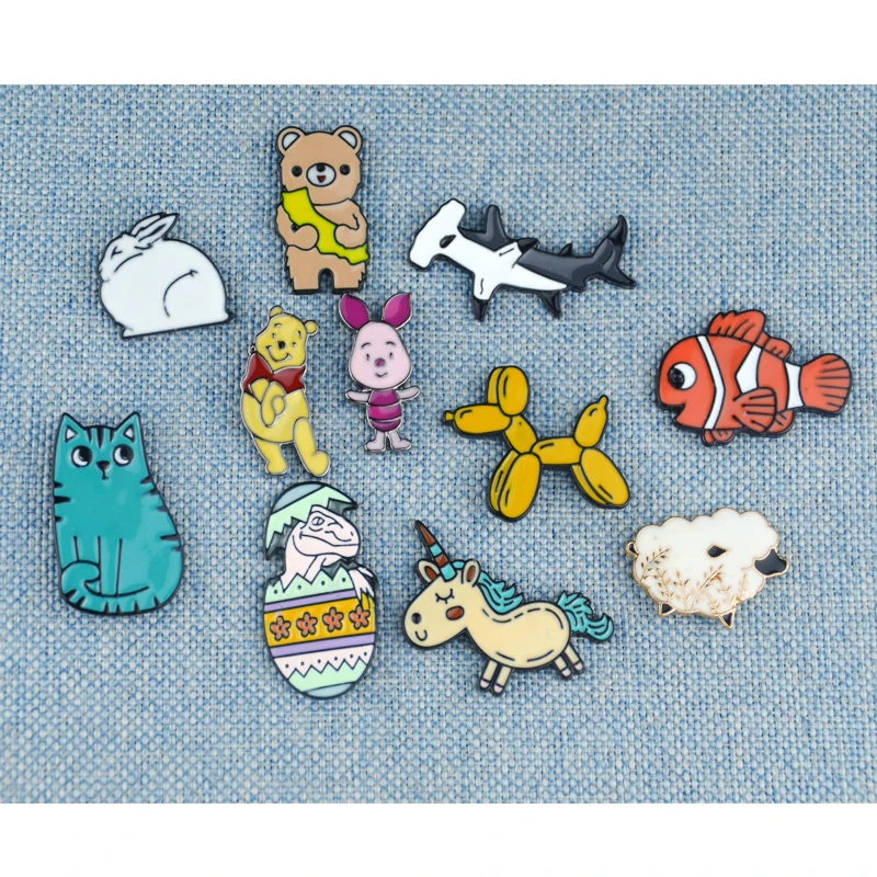 1pc Cartoon Animal Badge Enamel Pin Brooch Kawaii Lapel Collar Fashion Gifts | Brooches