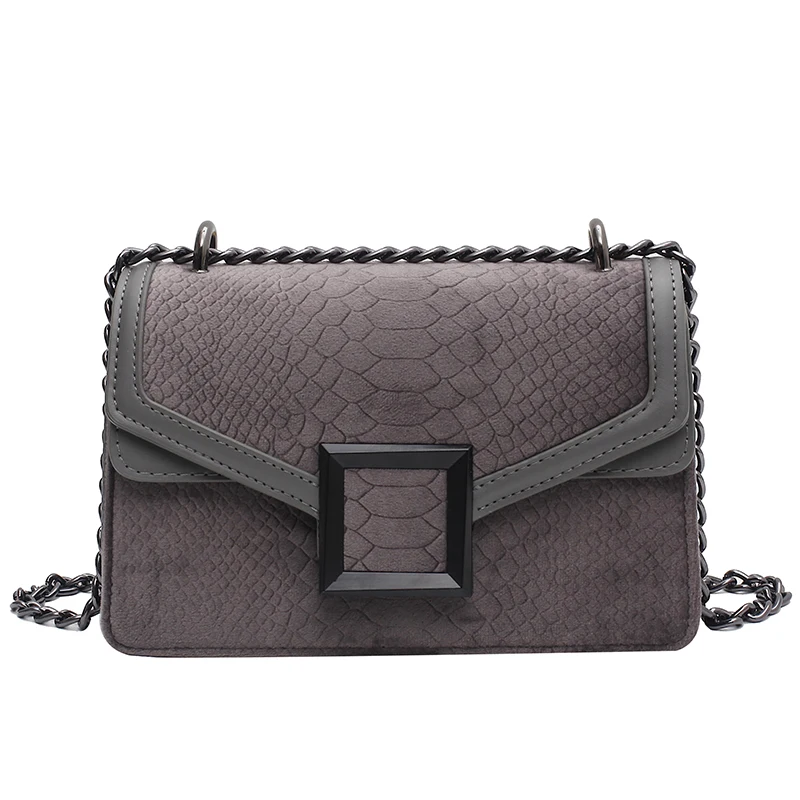 

Crocodile Pattern Square Crossbody Bag 2021 New High-quality Matte Leather Women's Designer Handbag Chain Shoulder Messenger Bag