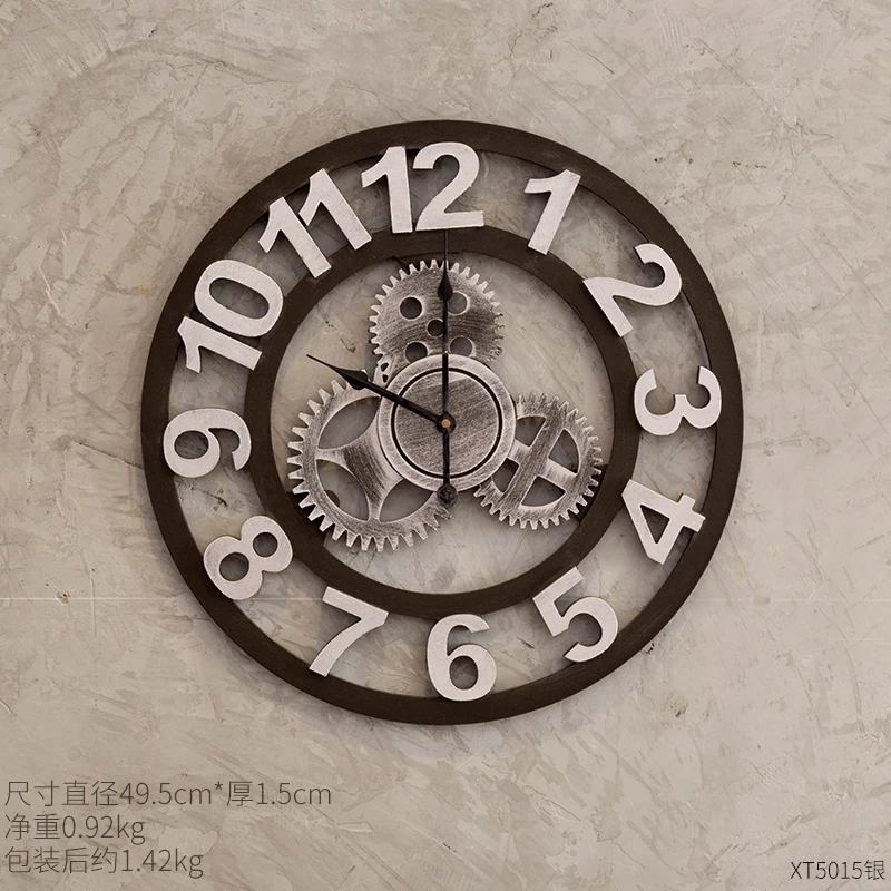 Креативные металлические велосипедные настенные часы винтажные большие ретро