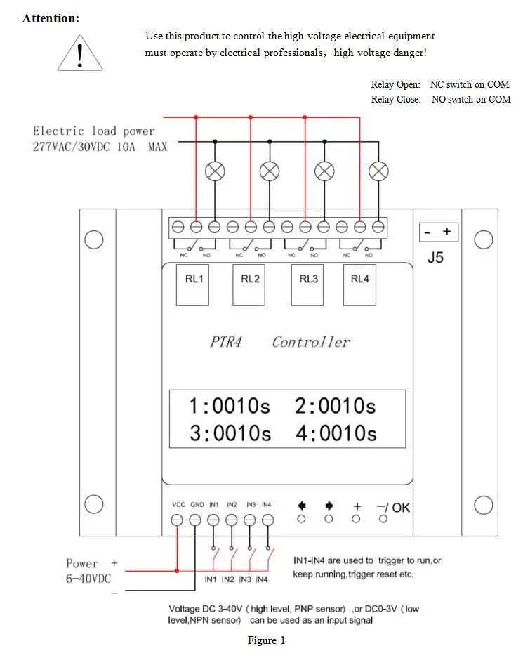 Реле времени 4 канала независимый таймер задержка цикла переключатель модуль