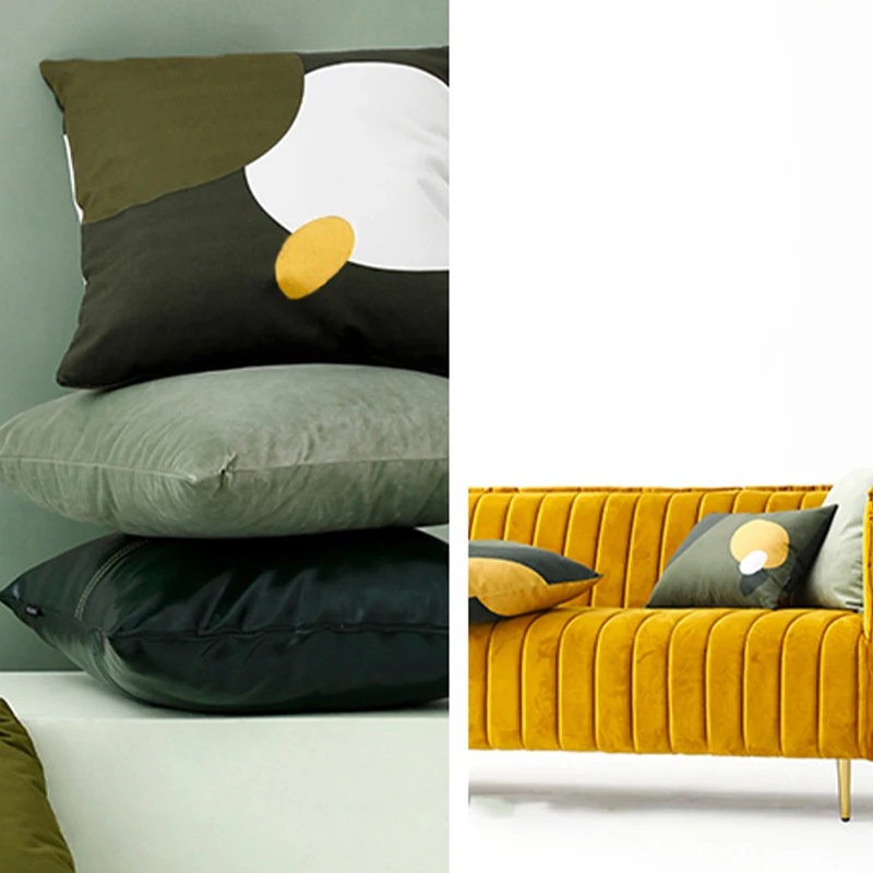 

Geometry Throw Pillow Cover Velvet Cushion Cover For Living Room Sofa 45*45 Kussenhoes Cushions Home Decor Housse De Coussin