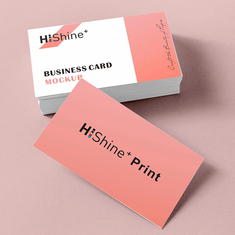 Business cards Custom 300gsm Copper-plate paper 100/200/500/1000PCS Color printing Double-sided film coated Free design 90*54mm